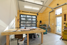 Garage transformé en atelier