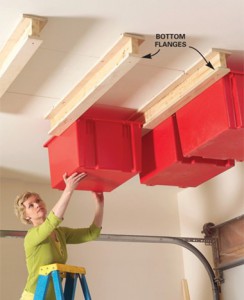 Idées de rangement au plafond pour organiser votre garage